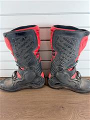 ALPINESTARS TECH 5 MOTOCROSS MX OFFROAD BOOTS, SIZE 11, RED/BLACK